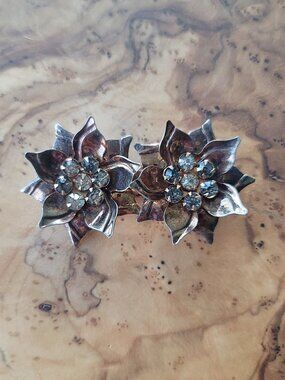 Retro Sterling & Rhinestone Pendant/brooch